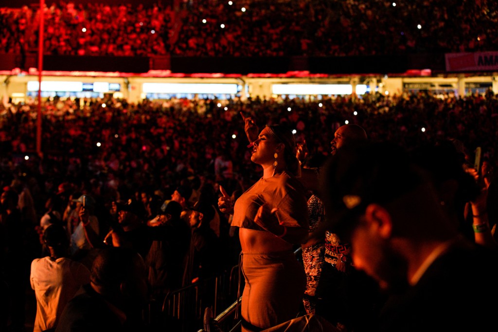 Thousands of fans flocked to the stadium for the epic seven-hour-long show. 