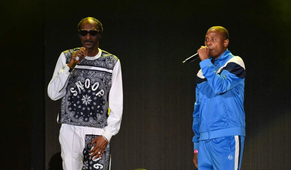 Snoop Dogg and Doug E. Fresh at Hip Hop 50 Live.