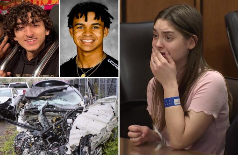 Teen murdered boyfriend, friend by crashing car at 100 mph