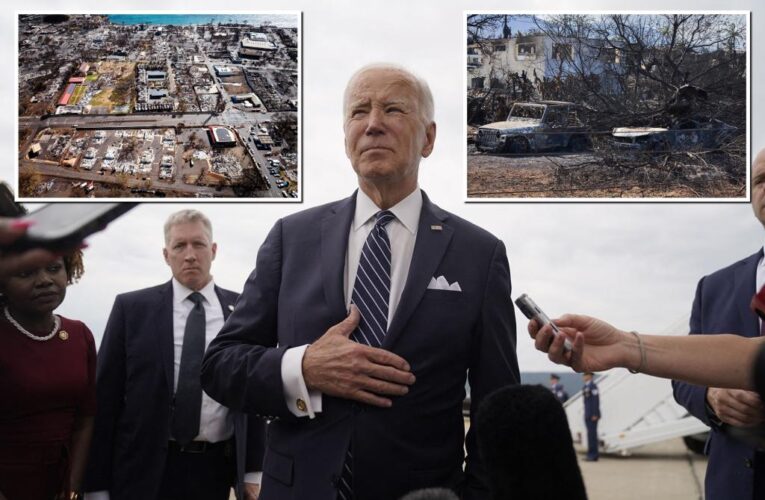 Biden skirts question about Maui as fire death toll hits 111