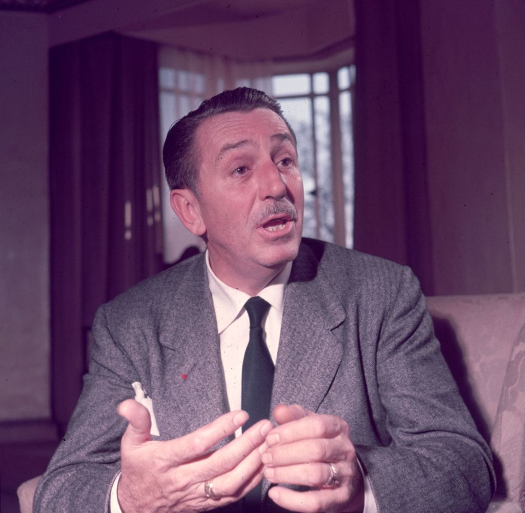 "They’re making up new woke things and I’m just not into any of that," Hand said of the forthcoming "Snow White" film, which he said would have his father and Walt Disney (pictured) "turning in their graves."