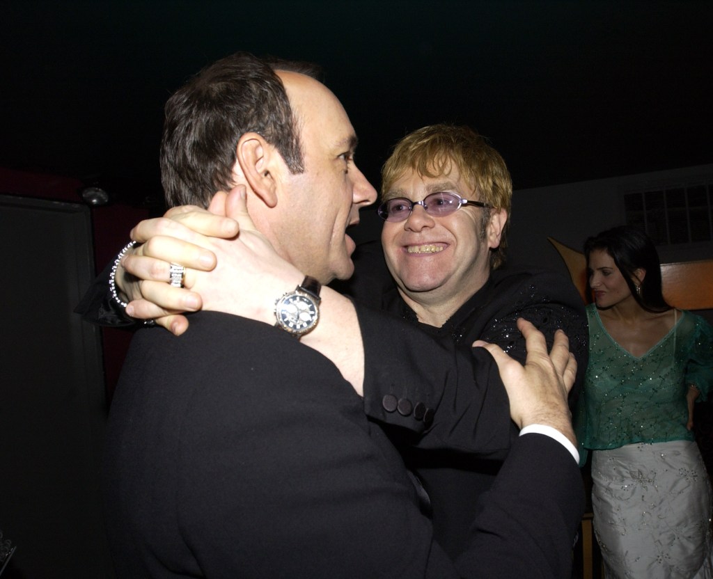 One of Spacey's accusers claimed the star aggressively grabbed his crotch while driving to Elton John's  White Tie and Tiara Ball in either 2004 or 2005. 