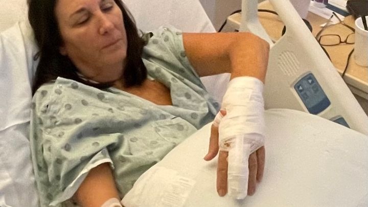  A Florida womans fingertip was severed by a library drop box