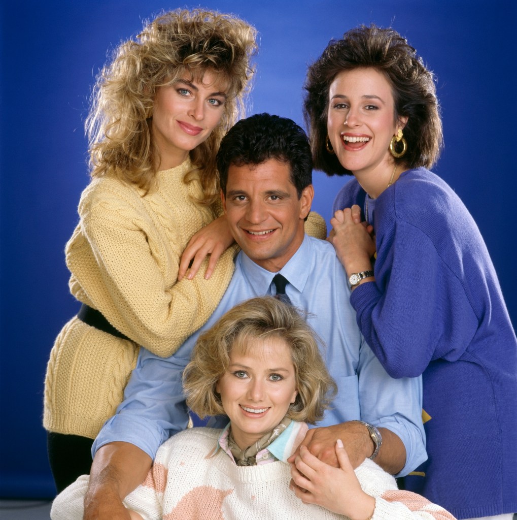 Pictured left to right) Eileen Davidson (as J.C. Dennison), Ed Marinaro (as Dr. Richard Bernowski), Nancy Frangione (as Bonnie Griswold) and Hillary B. Smith (as Roz) star in "Sharing Richard," a CBS made for TV movie (romantic comedy) originally broadcast April 26, 1988. 
