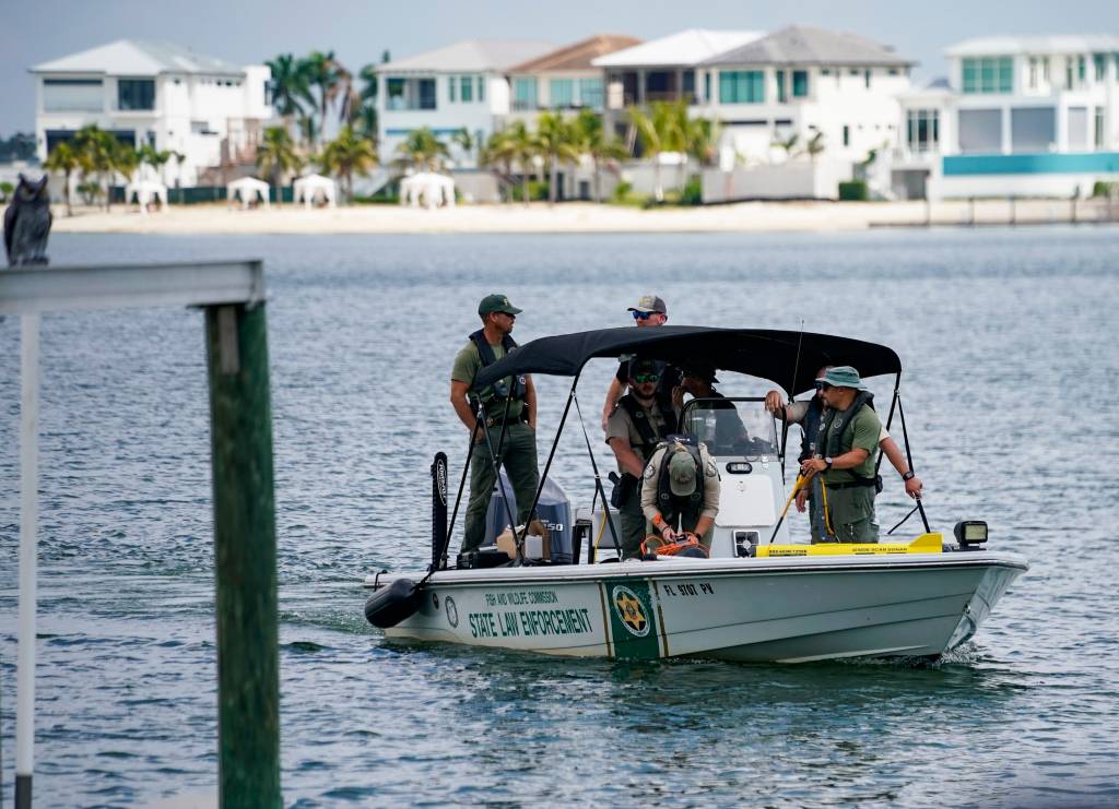 FWC officers return from searching for a missing Florida Gulf Coast University student