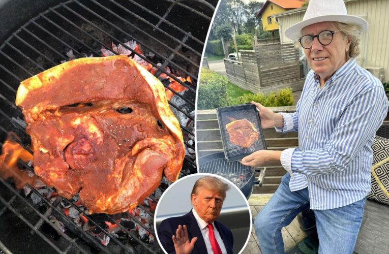 Man grills steak that looks eerily like Donald Trump