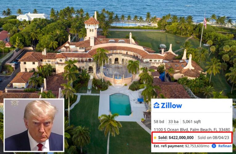 Trump’s Mar-a-Lago listed as ‘sold’ on Zillow for $422M