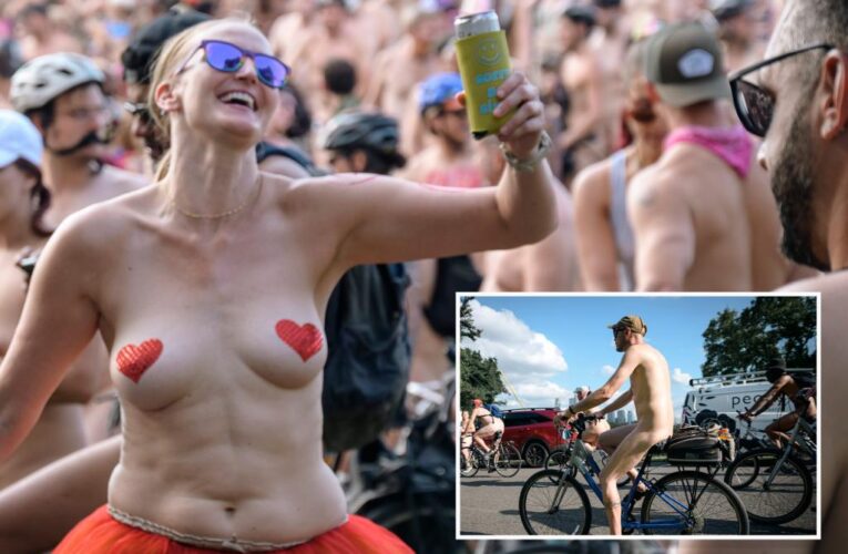 Cyclists bare it all during Philly’s Naked Bike Ride