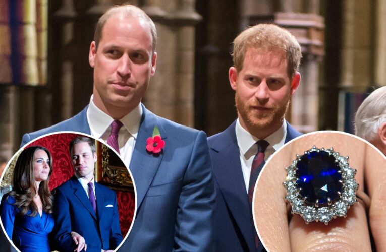 ‘Selfless’ Prince Harry gave Di’s engagement ring to William