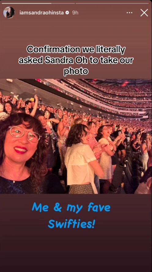 I asked a Taylor Swift fan to take my pic at the Eras Tour it was Sandra Oh