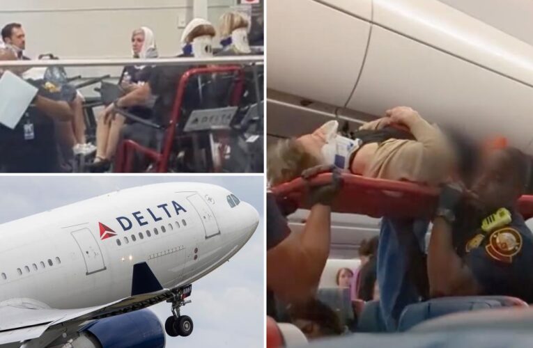 Passengers stretchered off Delta flight after ‘severe turbulence’ injures 11