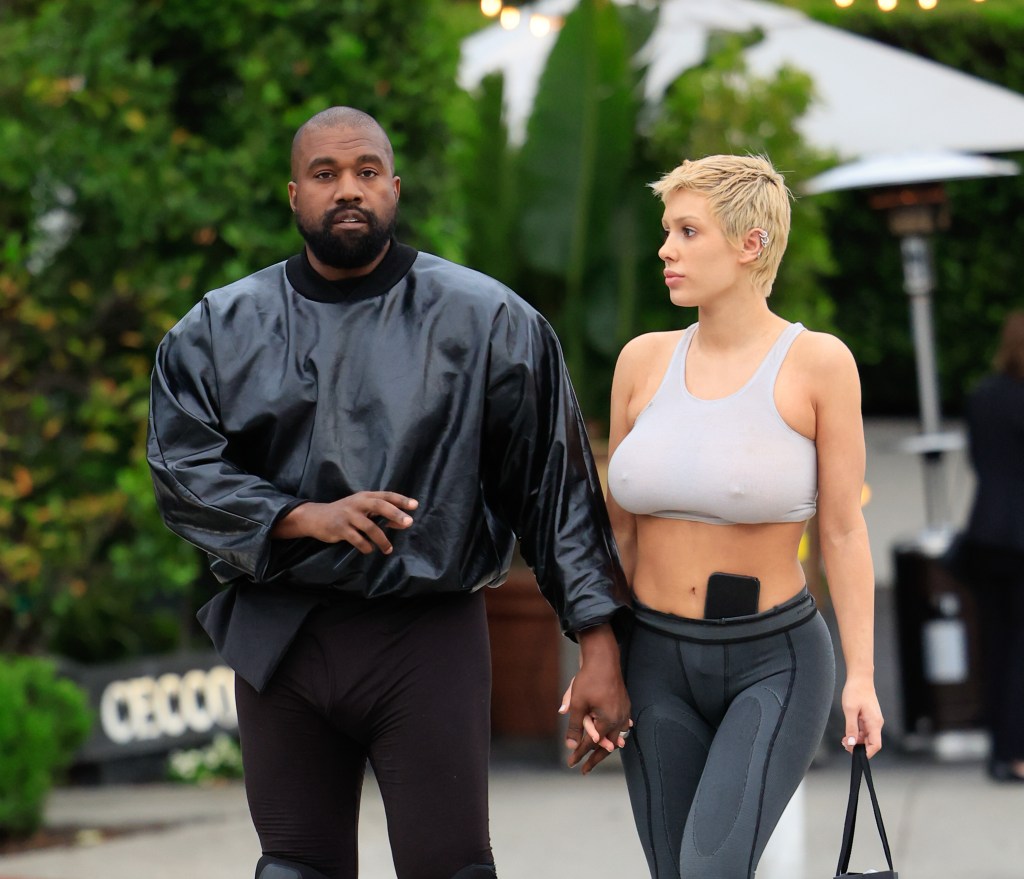 Kanye West and his "wife" Bianca Censori are seen on May 13 in Los Angeles.