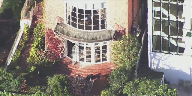Paul Pelosi and Nancy Pelosi's home seen from above after violent assault