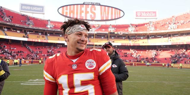 Patrick Mahomes smiles