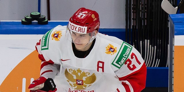 Rodion Amirov skates during a game