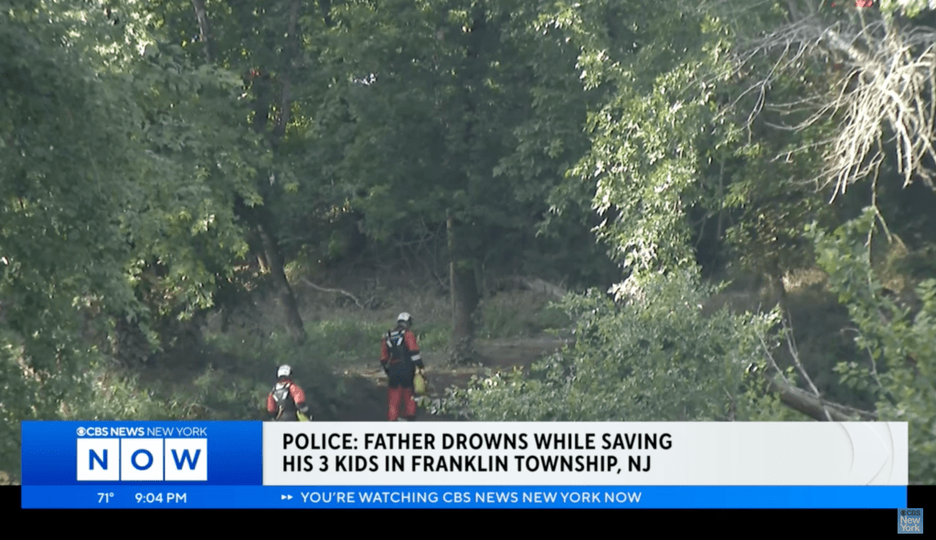 The father's body was pulled from the river over three hours after the dive team arrived. 