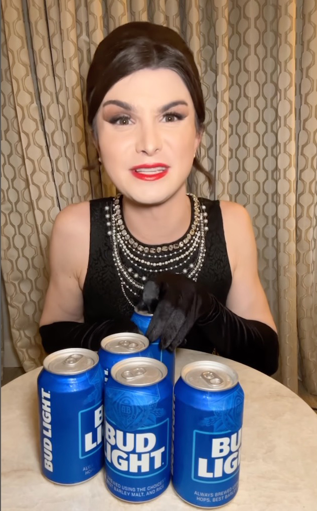 Dylan Mulvaney during her ad for Bud Light, which stared the controversy.