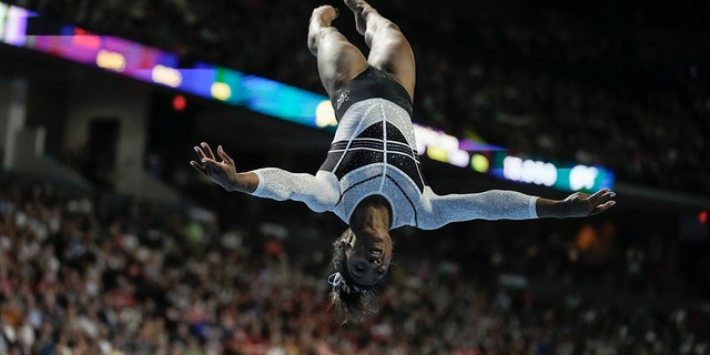 Simone Biles on the floor