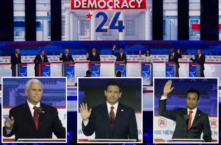 Republican candidates slam Biden, pile on Vivek Ramaswamy in spirited first debate