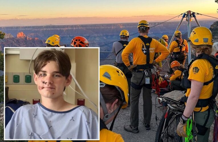 North Dakota teen Wyatt Kauffman survives plunging 100 feet at Grand Canyon