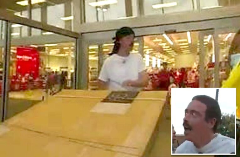 Atlanta cops catch Target shoplifter with gigantic TV as he’s coming out of store