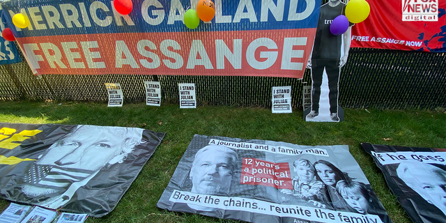 Julian Assange vigil near Merrick Garland's home