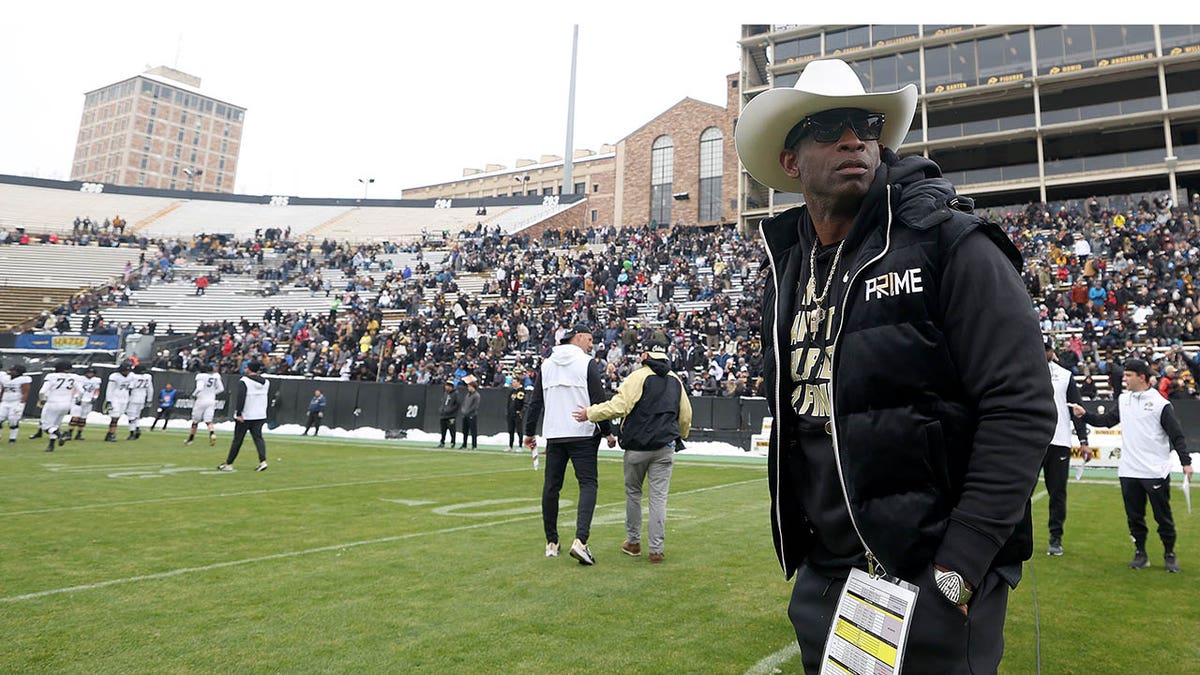 Deion Sanders at spring game