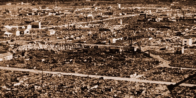The destruction from the atomic bomb in Hiroshima
