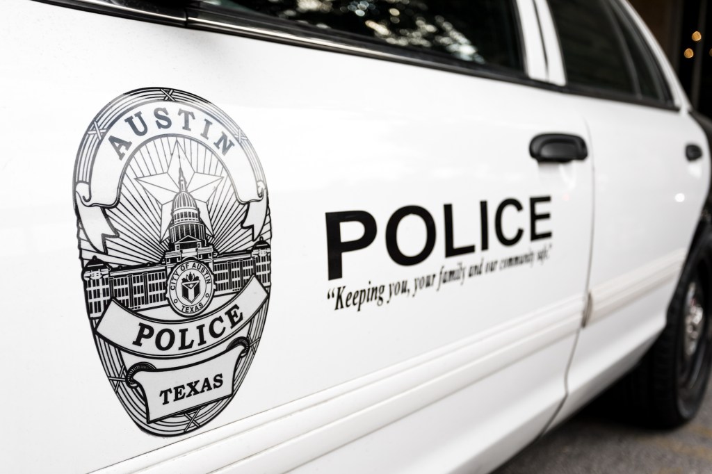 Police car in Austin, Texas, USA. 