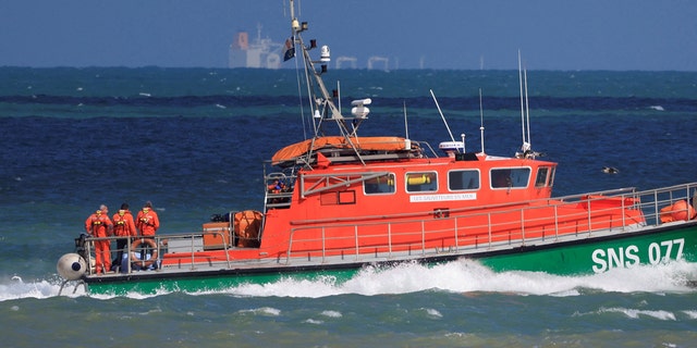 French rescue boat arrives, in Calais