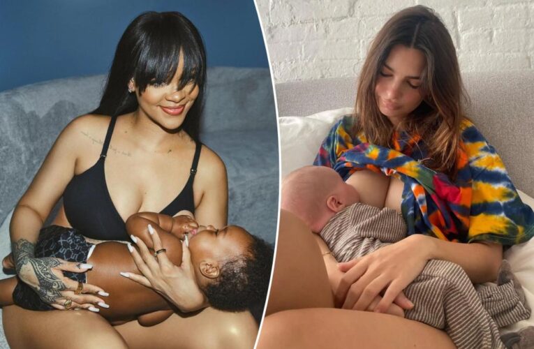 Rihanna, Emily Ratajowski post breastfeeding pics, or ‘brelfies’