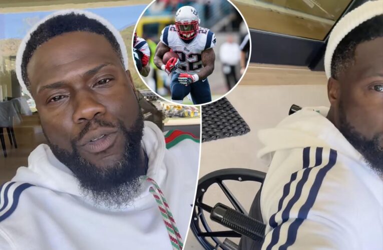 Kevin Hart in a wheelchair after tearing muscles racing NFL player Stevan Ridley: ‘Dumbest man alive’