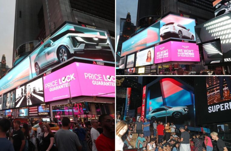 Cadillac takes over Times Square to reveal electric Escalade IQ