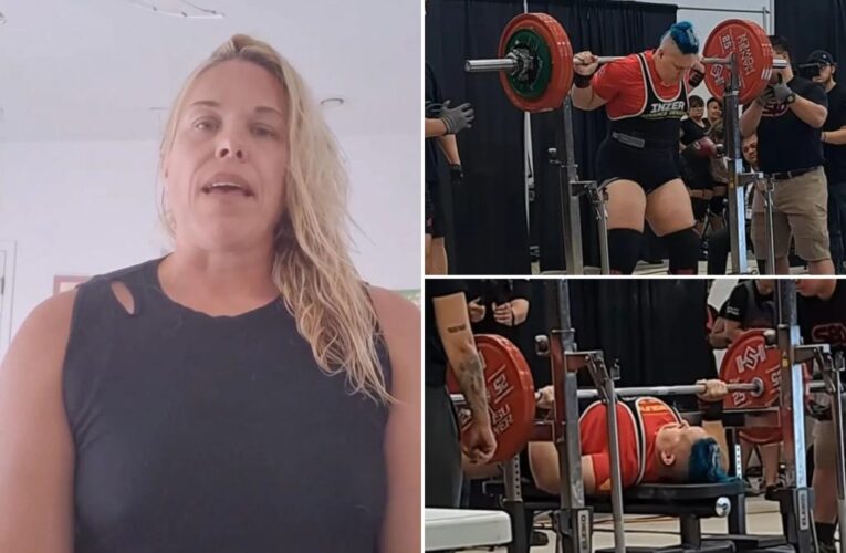 Canadian powerlifter April Hutchinson reacts to biological male Anne Andres breaking women’s national record
