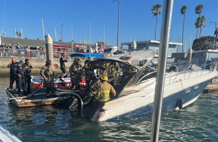 2 killed, 3 hurt when boat catches fire near Los Angeles