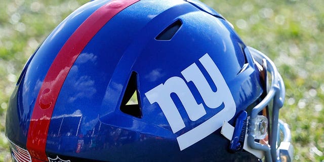 Giants logo on helmet