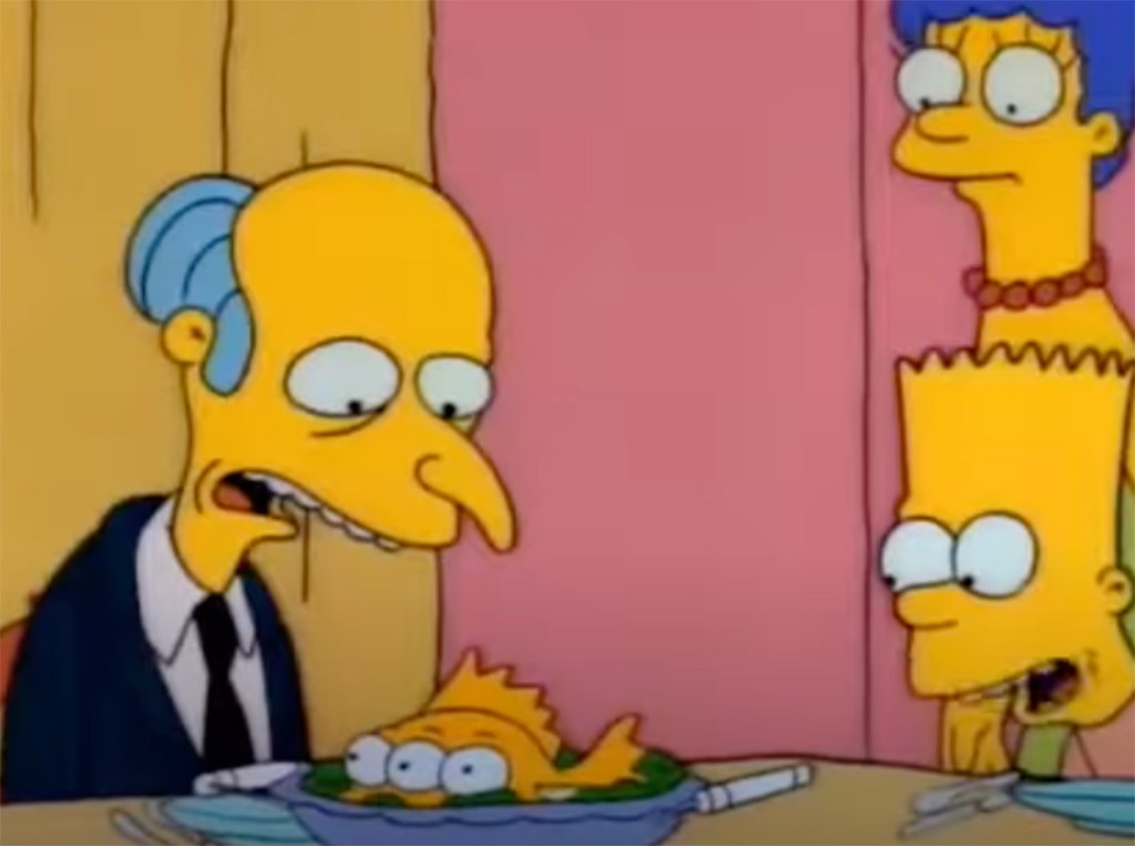 Mr. Burns, Blinky, Bart Simpson, Marge Simpson