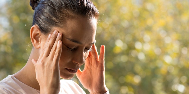 Woman with headache