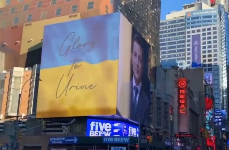 Fact-check: Did a billboard welcoming Zelenskyy to US misspell ‘Glory to Ukraine’?