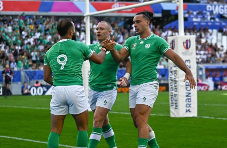 Ireland 82-8 Romania: Six Nations champions kick off Rugby World Cup challenge in style as Johnny Sexton sets record