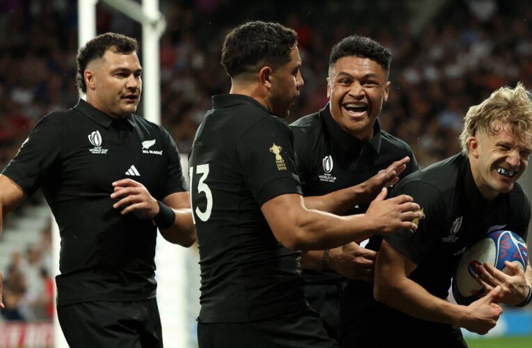New Zealand 71-3 Namibia: All Blacks bounce back from France defeat at Rugby World Cup with rout