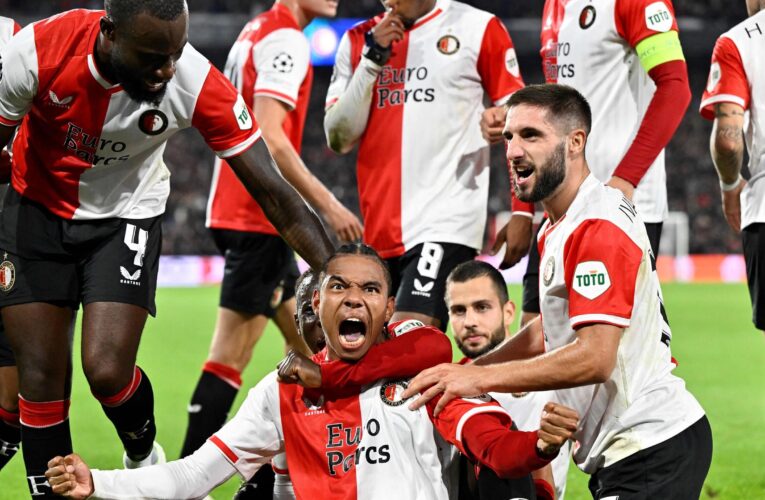 Feyenoord 2-0 Celtic: Dutch champions overcome nine-man Celtic on night to forget for Brendan Rodgers’ side