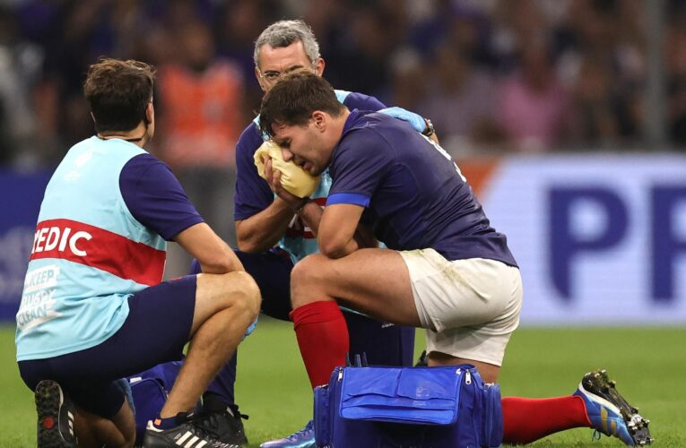 Antoine Dupont suffers facial fracture in France win over Namibia at 2023 Rugby World Cup