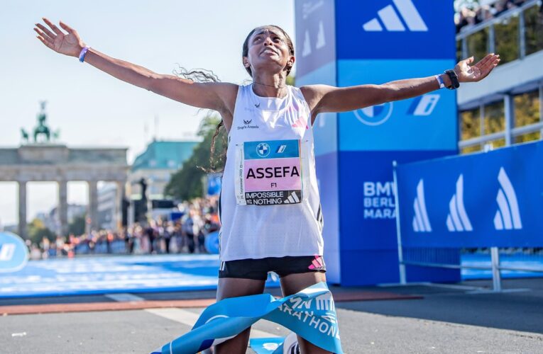 Tigist Assefa shatters women’s world record with victory in Berlin Marathon, Eliud Kipchoge also triumphs