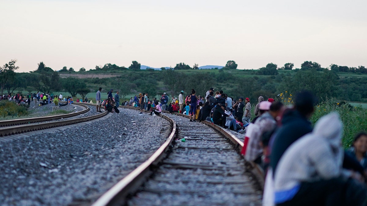 Migrants walking