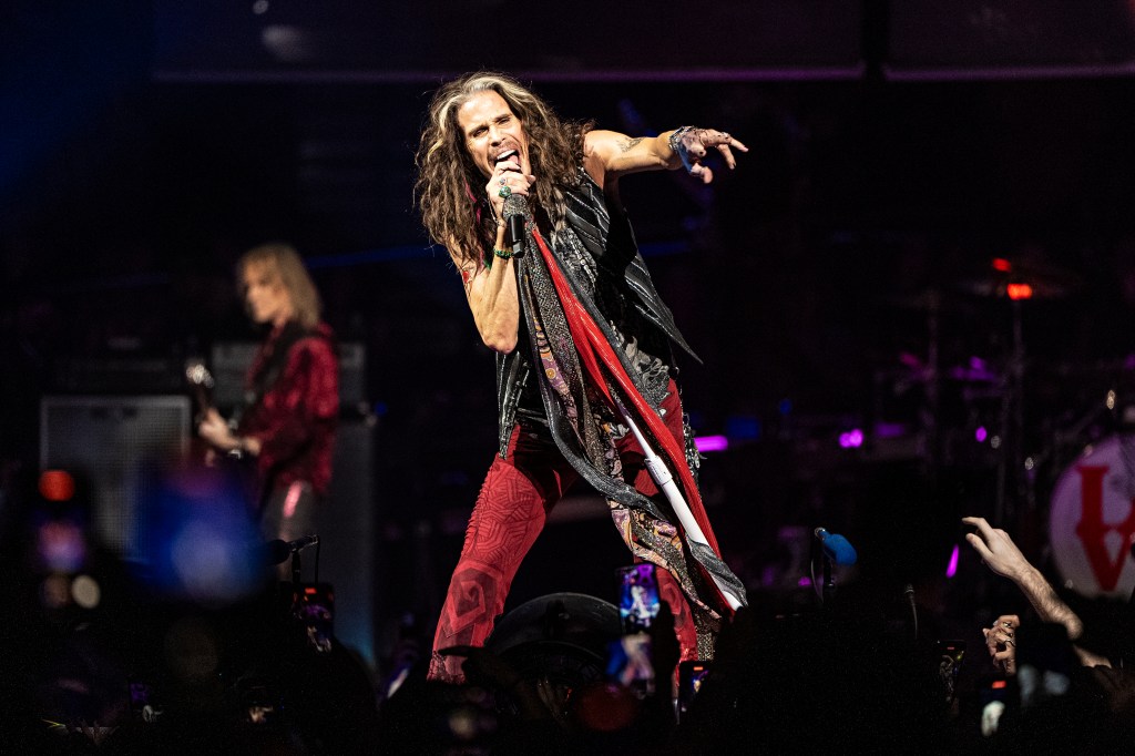 Aerosmith performing on night one of their 'Peace Out: The Farewell Tour' at Wells Fargo Center in Philadelphia on Sept. 2.