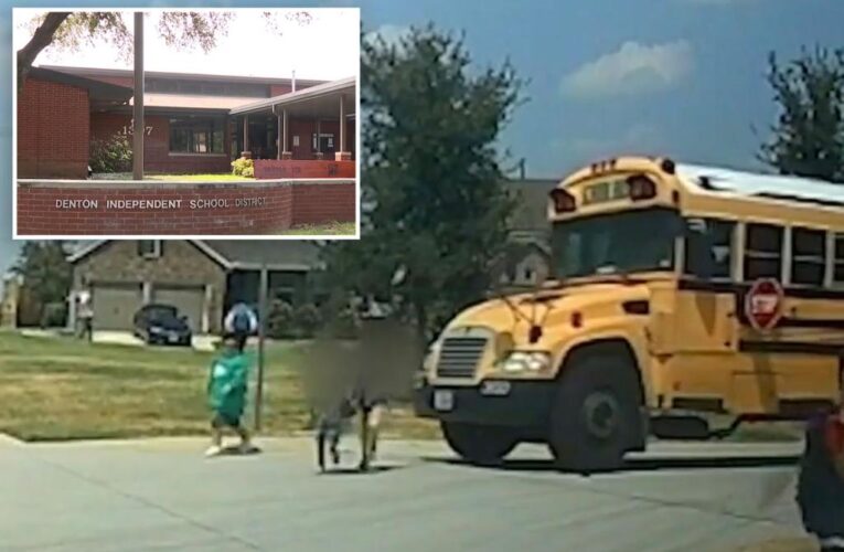 Texas bus driver nearly plows into 3 kids crossing street