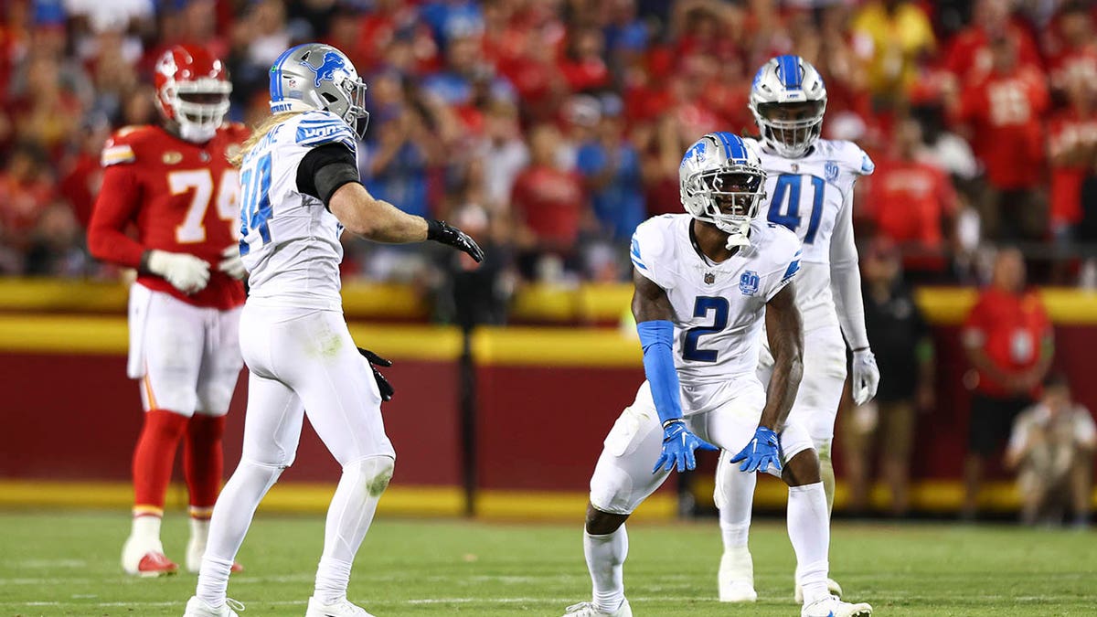 C.J. Gardner-Johnson celebrates during a game