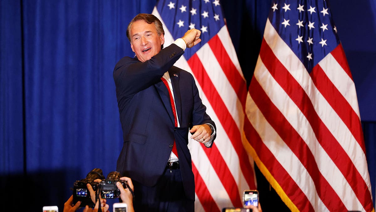 Virginia Gov. Glenn Youngkin at his election night party