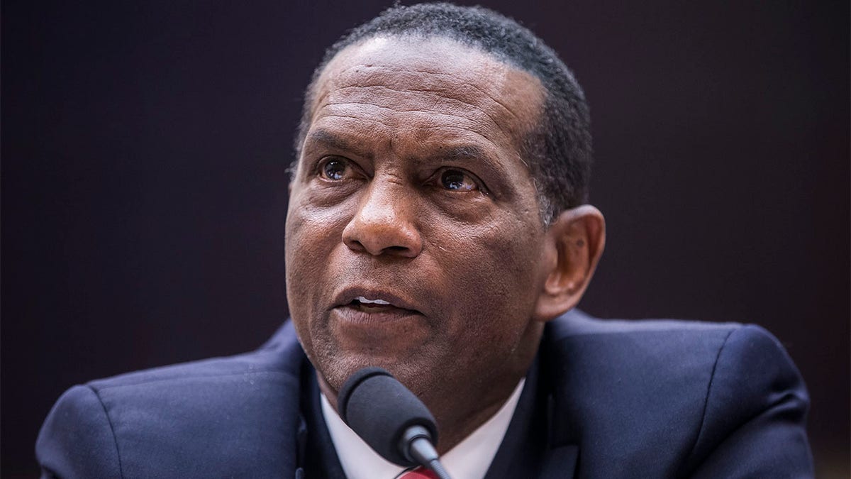 Burgess Owens testifies during a hearing